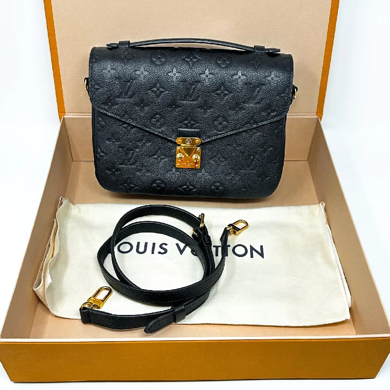 Louis Vuitton Alma bags with a detachable shoulder strap for versatilityLOUIS VUITTON Empreinte Pochette Metis Black