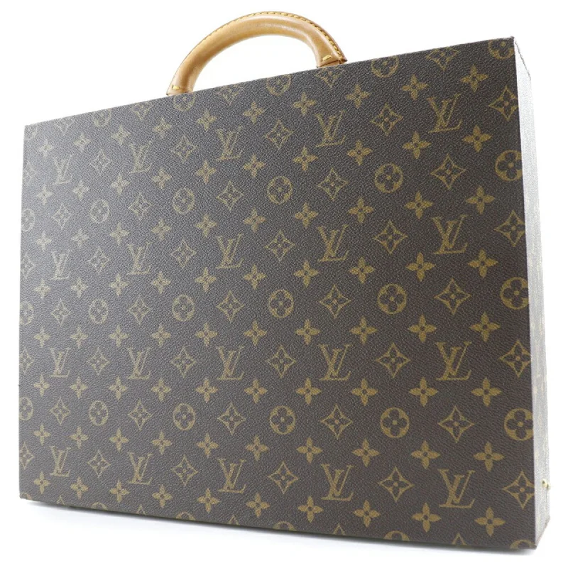 Louis Vuitton tote bags with a spacious interior and multiple pocketsLOUIS VUITTON Attache Case Business Bag President Monogram Canvas Brown SO4508 Unisex