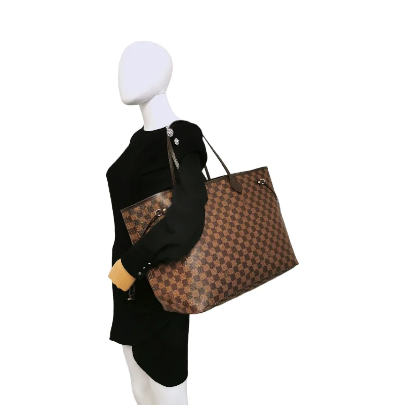 Louis Vuitton bags with a zippered interior pocket for better organizationLouis Vuitton Neverfull GM Damier Ebene Canvas