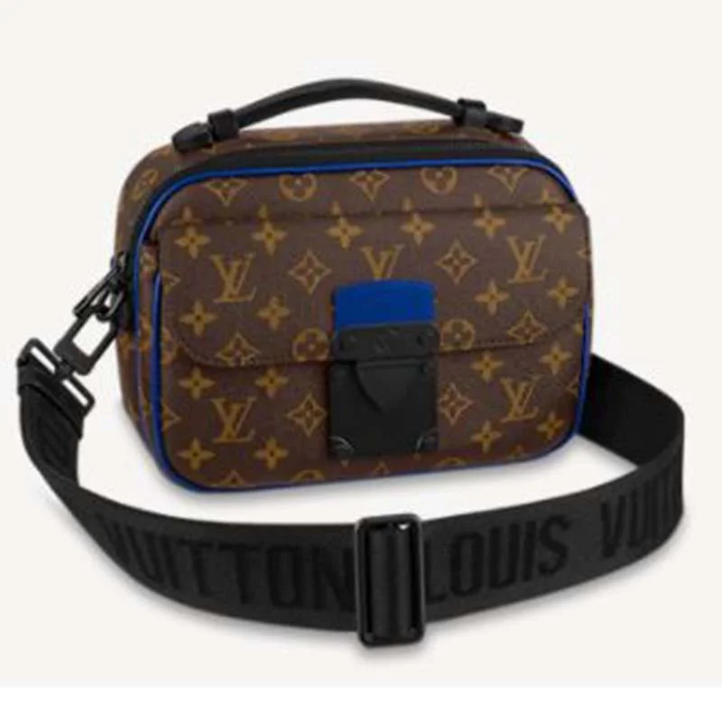 Louis Vuitton Twist bags with the iconic LV - turnlock closureLouis Vuitton LV Unisex S Lock Messenger in Monogram Macassar Coated Canvas