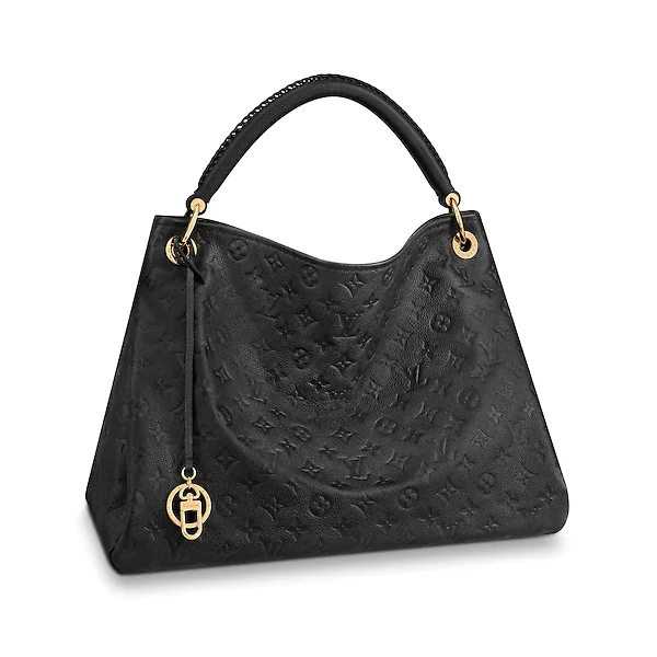 Louis Vuitton Petite Malle bags with a hard - shell structure for uniquenessLouis Vuitton Artsy MM Monogram Empreinte Leather Noir