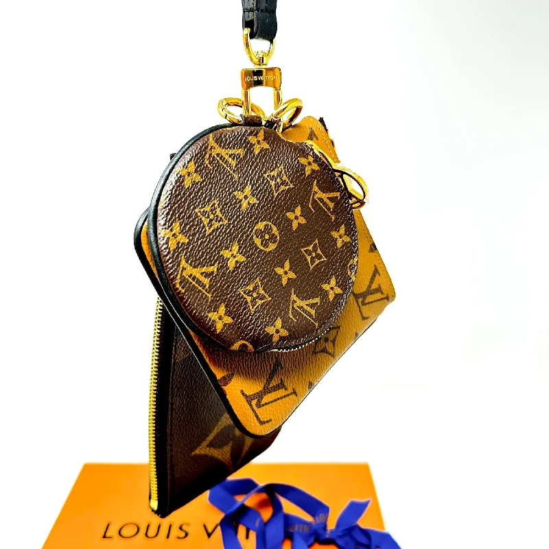 Louis Vuitton backpacks with a sleek, minimalist design for styleLOUIS VUITTON Reverse Monogram Giant Trio Pouch