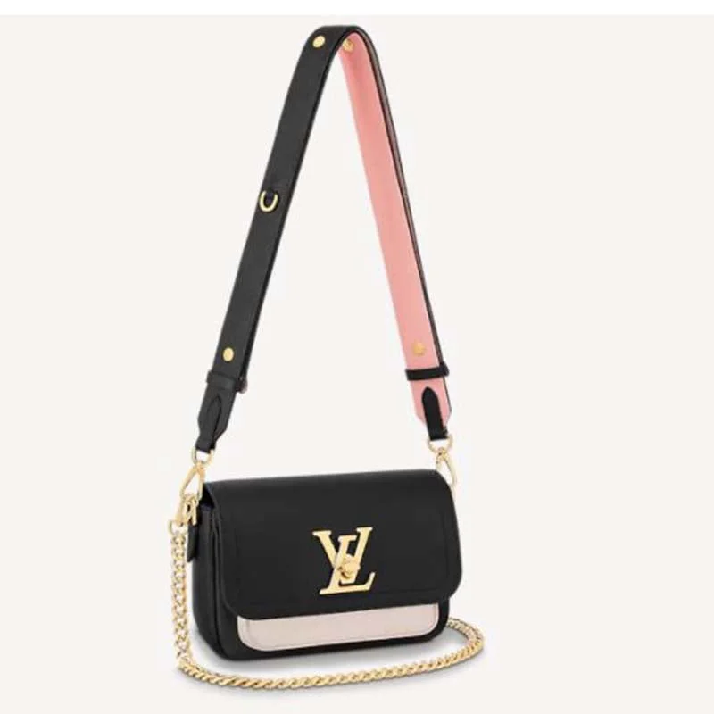 Louis Vuitton Alma bags with a detachable shoulder strap for versatilityLouis Vuitton LV Women Lockme Tender Black Grained Calf Leather