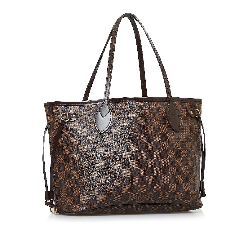 Louis Vuitton backpacks with a padded back panel for comfort during long - wearLouis Vuitton Damier Ebene Neverfull PM (2NSLCD)