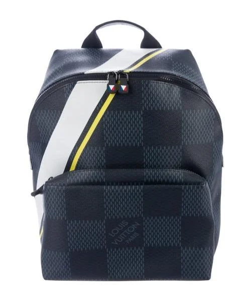 Louis Vuitton Petite Malle bags with a hard - shell structure for uniquenessLouis Vuitton Apollo Backpack Damier Cobalt Canvas Yellow