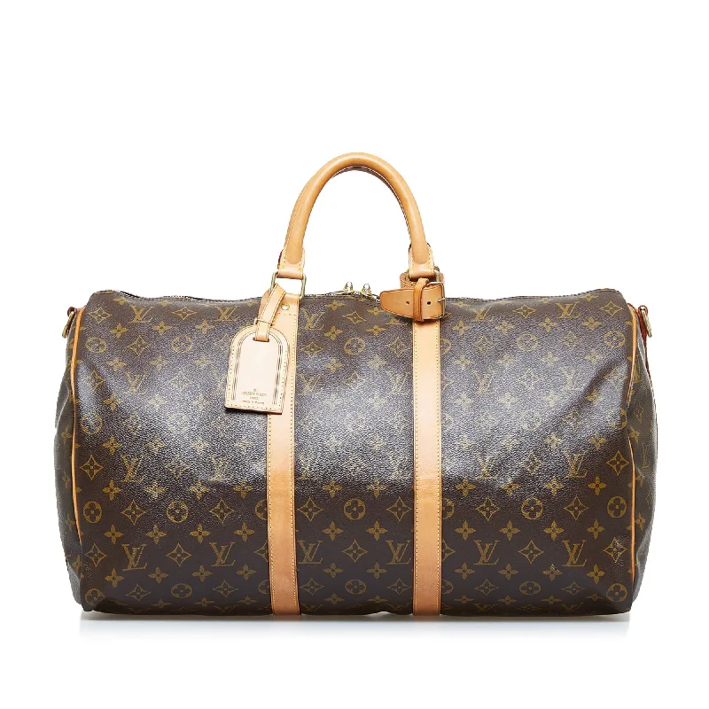 Louis Vuitton Twist bags with a contrast - colored interior for visual interestLouis Vuitton Keepall 50 Bandoulière Monogram Canvas