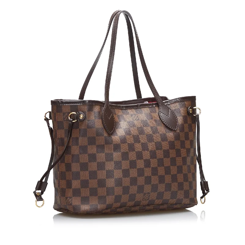 Louis Vuitton tote bags with a double - handle and shoulder - strap optionLouis Vuitton Damier Ebene Neverfull PM (vHM9Nb)