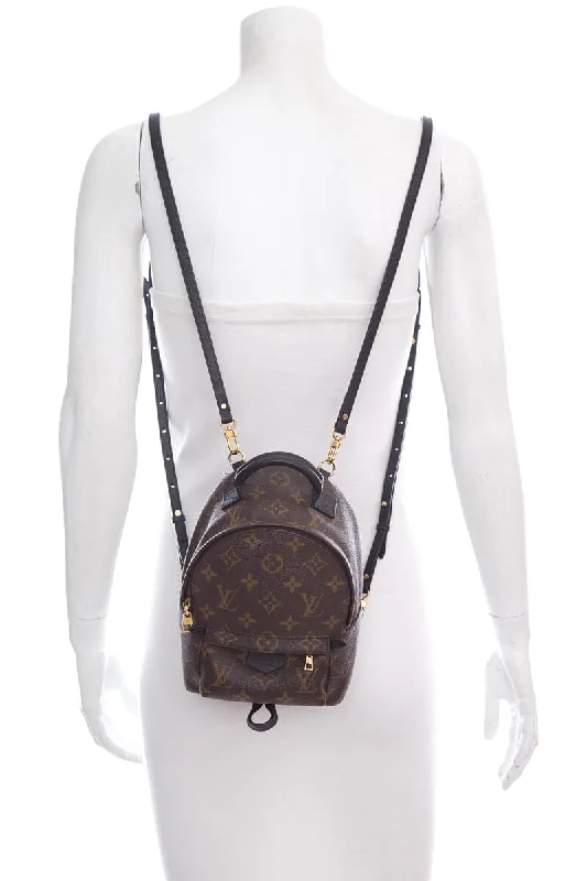 Ladies Louis Vuitton Capucines bags with gold - toned hardwareLouis Vuitton Brown Monogram Palm Springs Mini Backpack