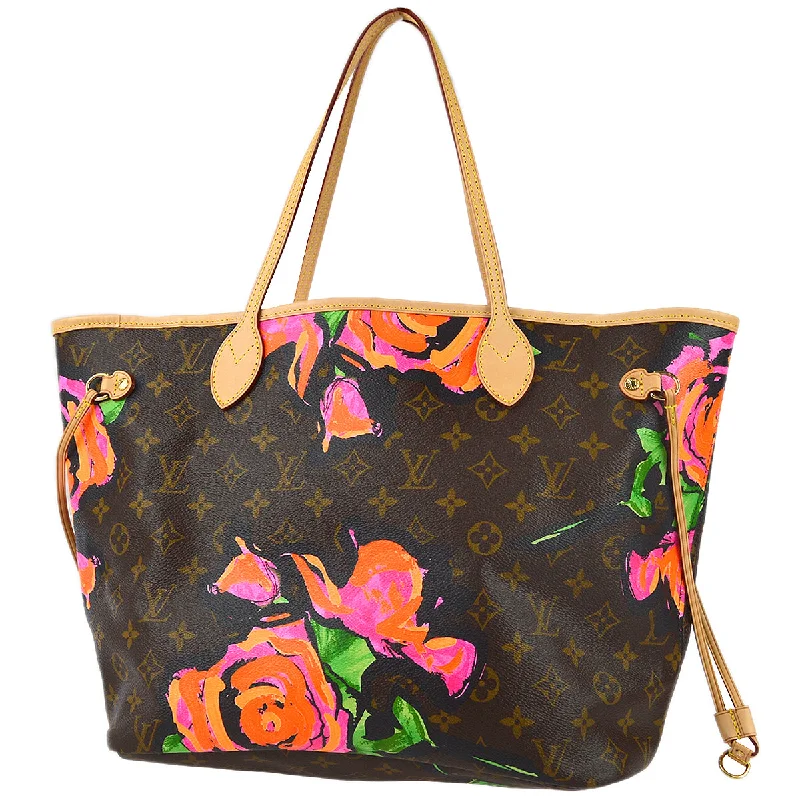 Louis Vuitton handbags with a back - zip pocket for storing valuablesLouis Vuitton 2009 Neverfull MM Monogram Rose M48613