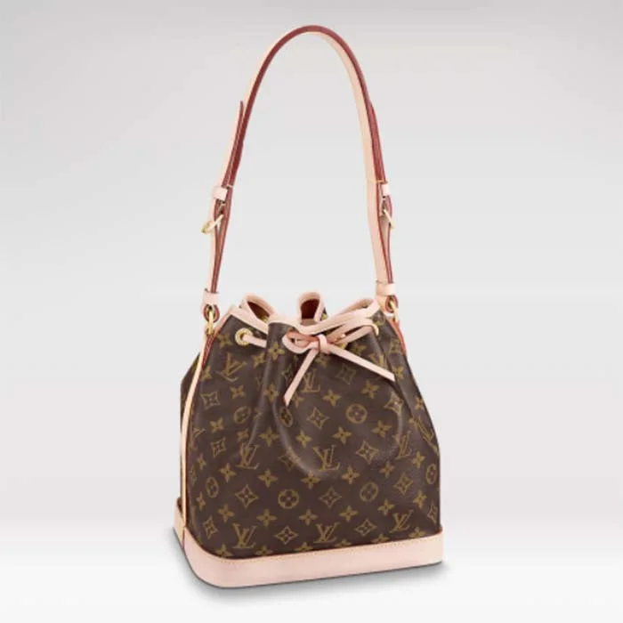 Ladies Louis Vuitton shoulder bags with a wide - width strap for comfortLouis Vuitton LV Women Petit Noé Bucket Bag Monogram Coated Canvas Cowhide Leather