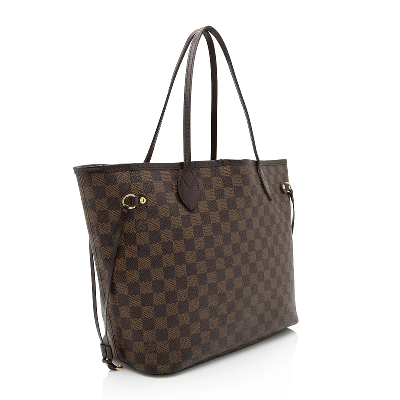 Louis Vuitton bags with a detachable mirror inside for on - the - go touch - upsLouis Vuitton Damier Ebene Neverfull MM Tote (r1UbeE)