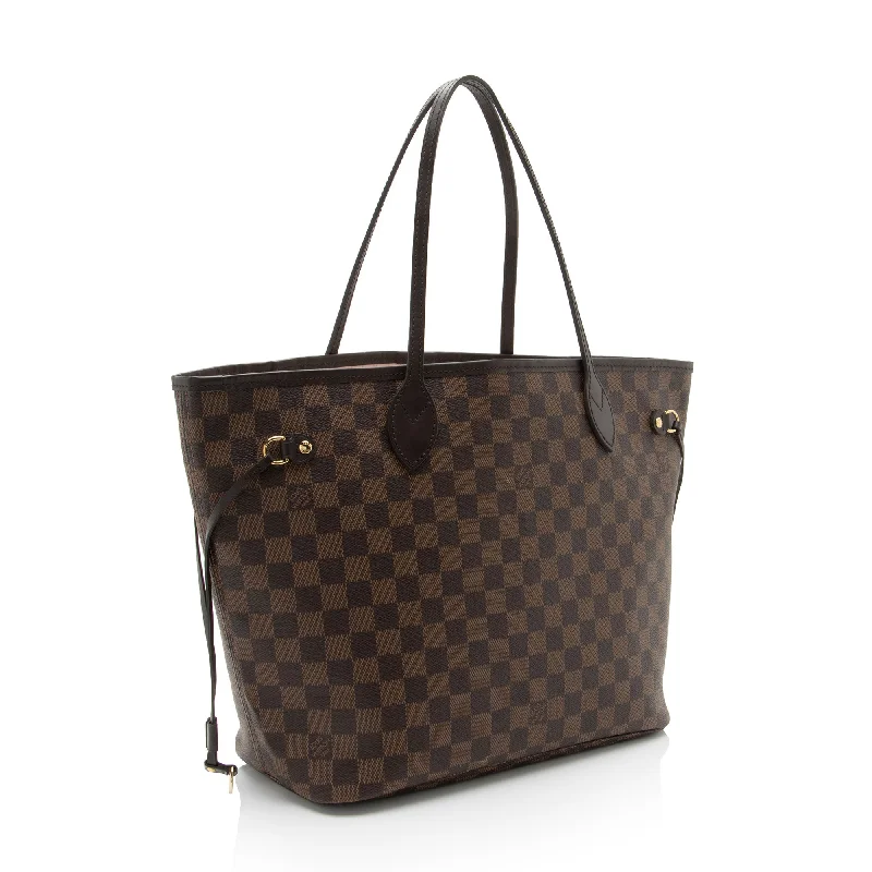 Louis Vuitton tote bags with a water - resistant coating for outdoor useLouis Vuitton Damier Ebene Neverfull MM Tote (N9w77q)