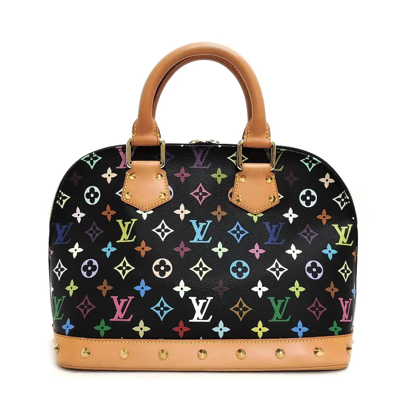 Louis Vuitton handbags with a beaded trim for a touch of glamourLouis Vuitton Alma Black Multicolor Monogram Canvas