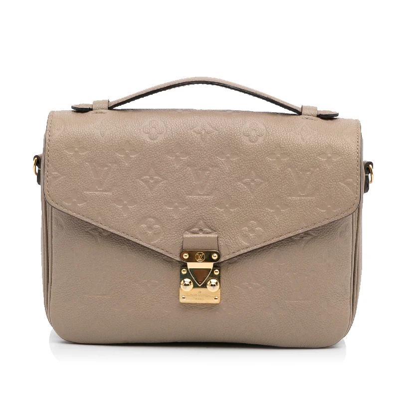 Ladies Louis Vuitton Capucines bags with a detachable shoulder strapLouis Vuitton Pochette Métis Beige Monogram Empreinte