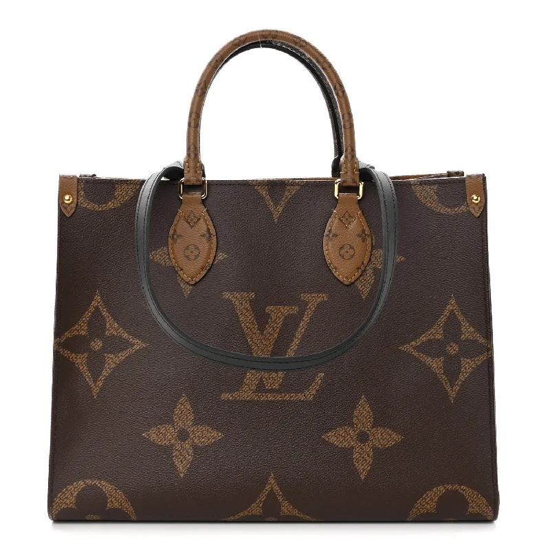 Louis Vuitton backpacks with a sleek, minimalist design for styleLOUIS VUITTON REVERSE MONOGRAM GIANT ON THE GO TOTE