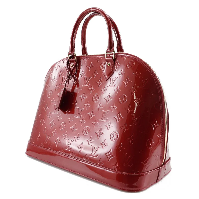 Louis Vuitton Alma bags featuring the signature top - handle designLOUIS VUITTON Alma GM Handbag M93596 Vernis Pomme D'Amour Red MI2079 Women's