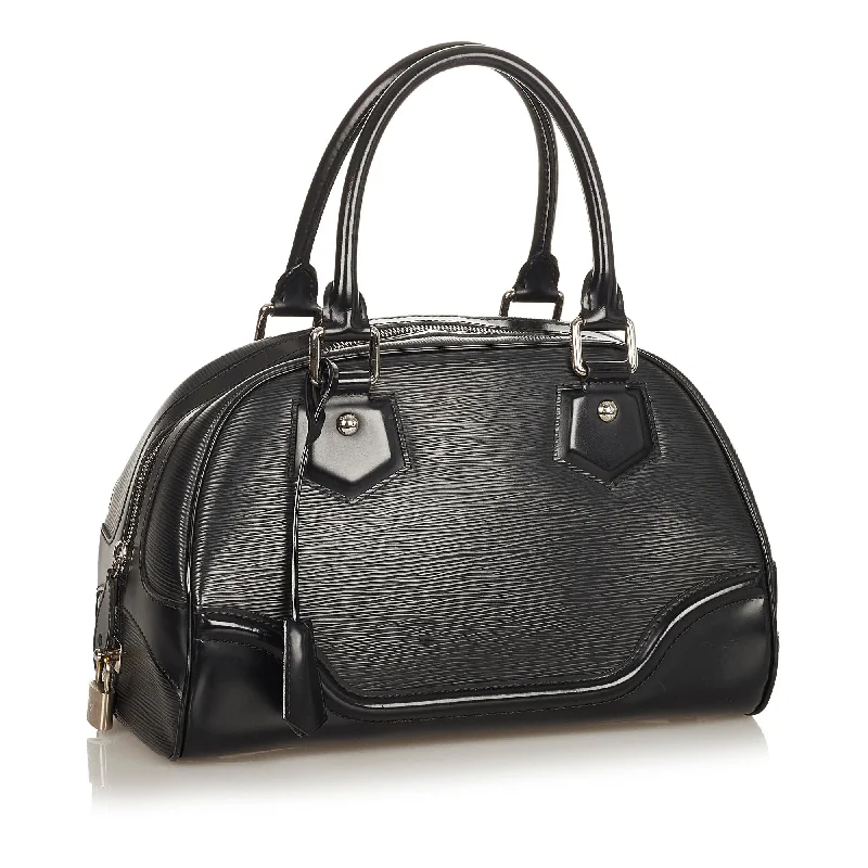 Louis Vuitton bags with a front - flap pocket for quick - access itemsLouis Vuitton Epi Bowling Montaigne PM (26326)