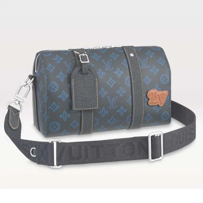 Louis Vuitton backpacks with a sleek, minimalist design for styleLouis Vuitton LV Unisex City Keepall Bag Blue Monogram Coated Canvas