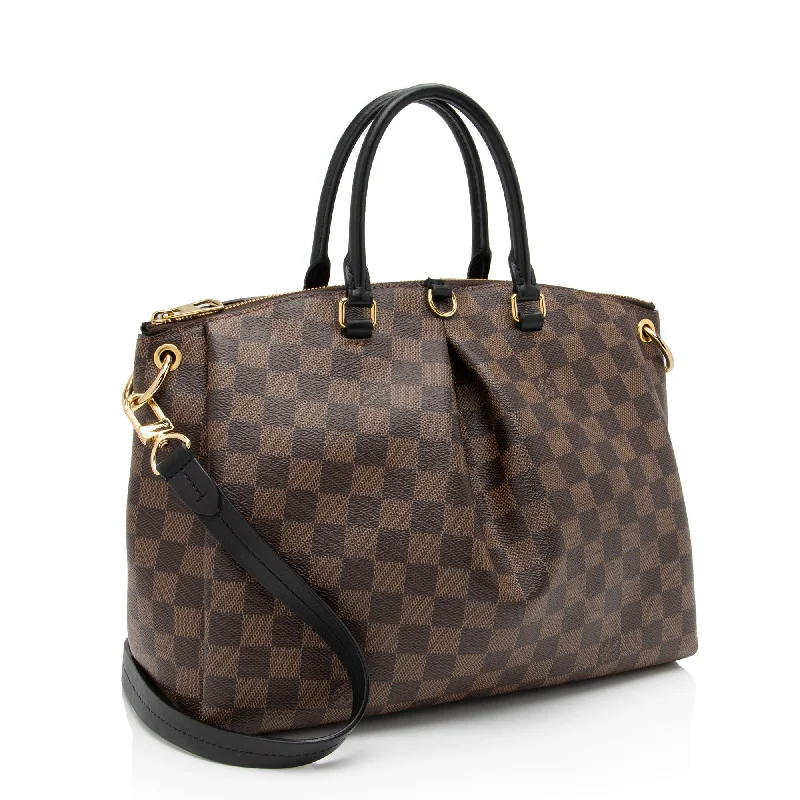 Louis Vuitton crossbody bags with a woven leather strap for textureLouis Vuitton Damier Ebene Odeon MM Tote (IzOfrb)