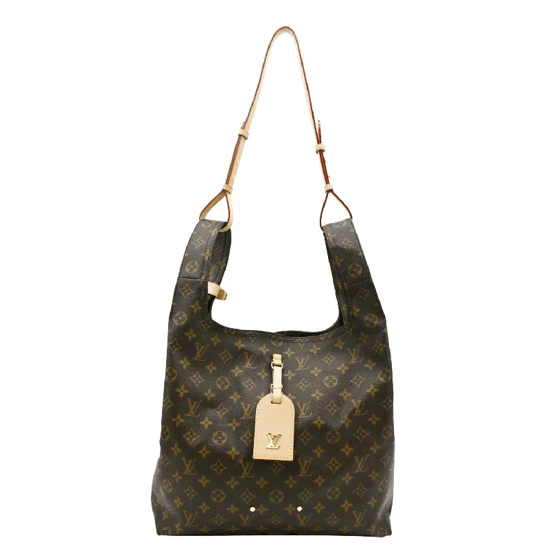 Louis Vuitton Petite Malle bags with a hard - shell structure for uniquenessLOUIS VUITTON Atlantis GM Monogram Canvas Shoulder Bag Brown