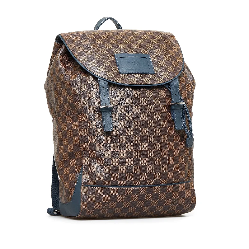 Louis Vuitton crossbody bags with a woven leather strap for textureLouis Vuitton Runner Backpack Damier Ebene Canvas