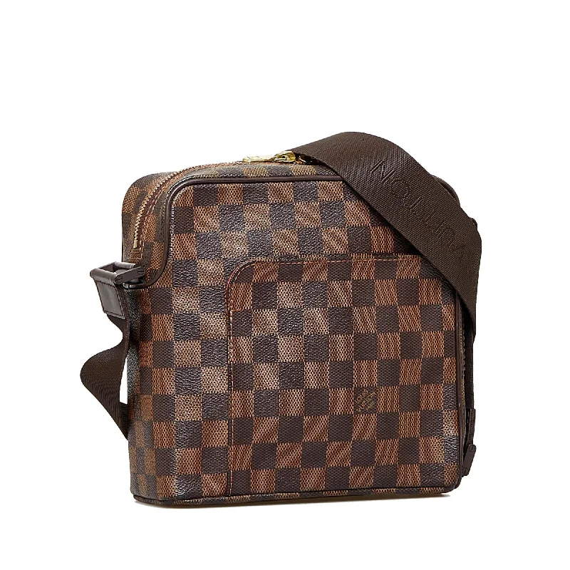 Louis Vuitton handbags with a back - zip pocket for storing valuablesLouis Vuitton Damier Ebene Olav PM (dclw2G)