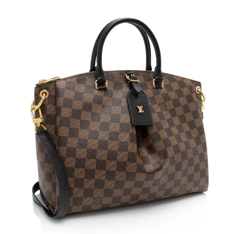 Louis Vuitton Twist bags with a snakeskin - effect panel for a bold lookLouis Vuitton Damier Ebene Odeon MM Tote (aeGByG)