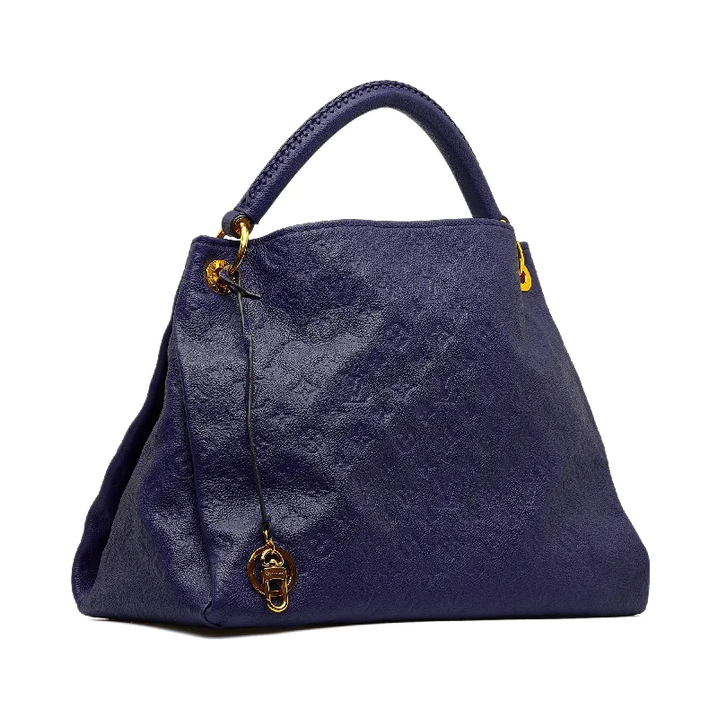 Louis Vuitton crossbody bags with a printed floral pattern for femininityLouis Vuitton Artsy MM Blue Monogram Empreinte