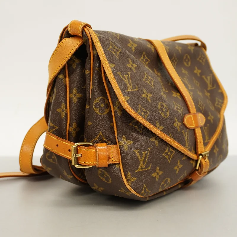 Louis Vuitton backpacks with a multi - pocket organization for functionalityLOUIS VUITTON Auth  Monogram Saumur 30 M42256 Women's Shoulder Bag