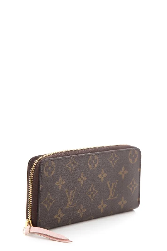 Louis Vuitton Petite Malle bags with a hard - shell structure for uniquenessLouis Vuitton Brown & Pink Monogram Wallet