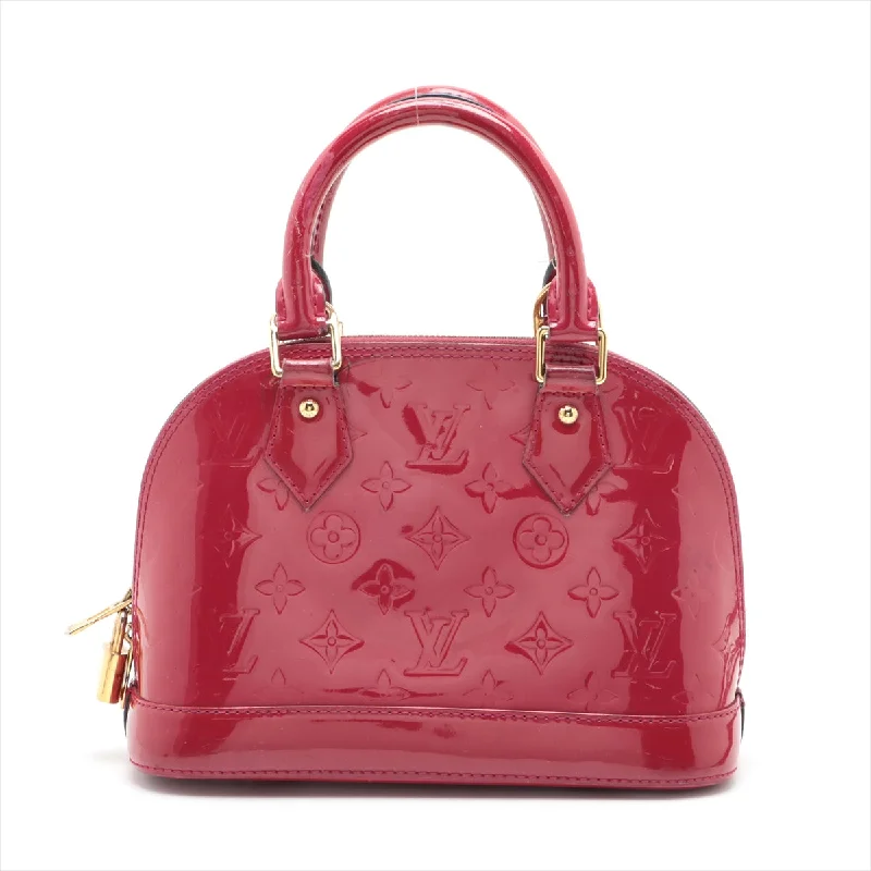 Louis Vuitton Alma bags with a monogram - embossed leather surfaceLOUIS VUITTON Alma BB in Monogram Vernis Red M91771