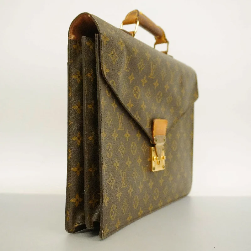 Louis Vuitton tote bags with a water - resistant coating for outdoor useLOUIS VUITTON Auth  Monogram Serviette Conseier M5333