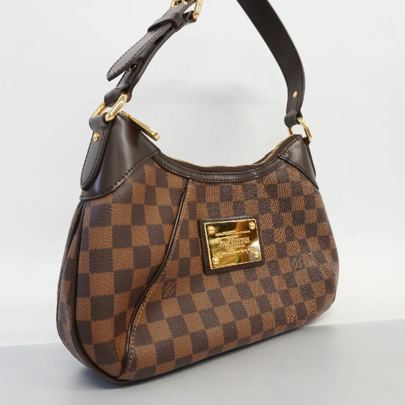 Louis Vuitton tote bags with a printed LV logo on the front for brand visibilityLOUIS VUITTON Auth  Damier Thames PM N48180 Women's Shoulder Bag