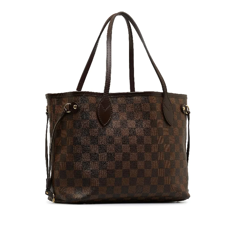 Louis Vuitton handbags with a back - zip pocket for storing valuablesLouis Vuitton Damier Ebene Neverfull PM (vh6pgk)