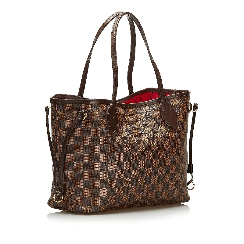 Ladies Louis Vuitton shoulder bags with a magnetic - closure flap for easeLouis Vuitton Damier Ebene Neverfull PM 36051)