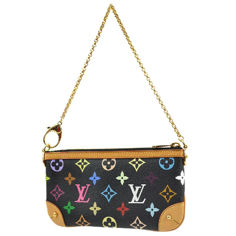 Louis Vuitton tote bags with a double - handle and shoulder - strap optionLouis Vuitton 2009 Pochette Milla MM Multicolor M60097