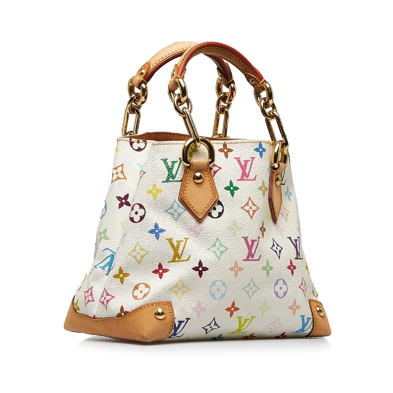 Ladies Louis Vuitton Petite Malle bags in a pastel color for a soft lookLouis Vuitton Audra Multicolor Monogram Canvas