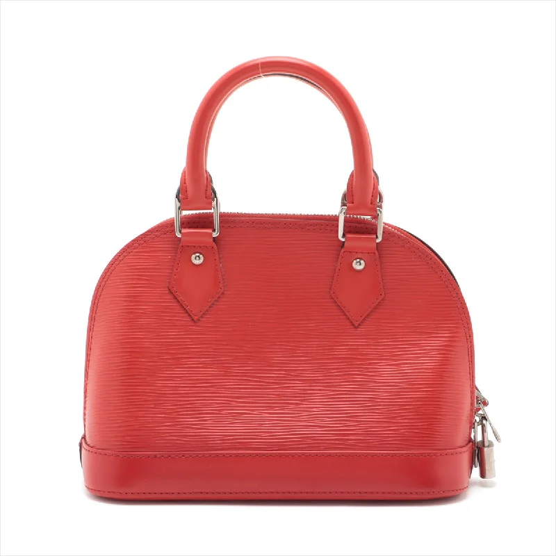 Louis Vuitton bags with a detachable mobile phone holder for convenienceLOUIS VUITTON Alma BB in Epi Red M41160 Ladies