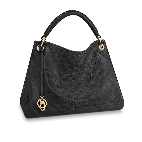 Medium - sized Louis Vuitton tote bags for work and shoppingLouis Vuitton artsy mm monogram empreinte leather black