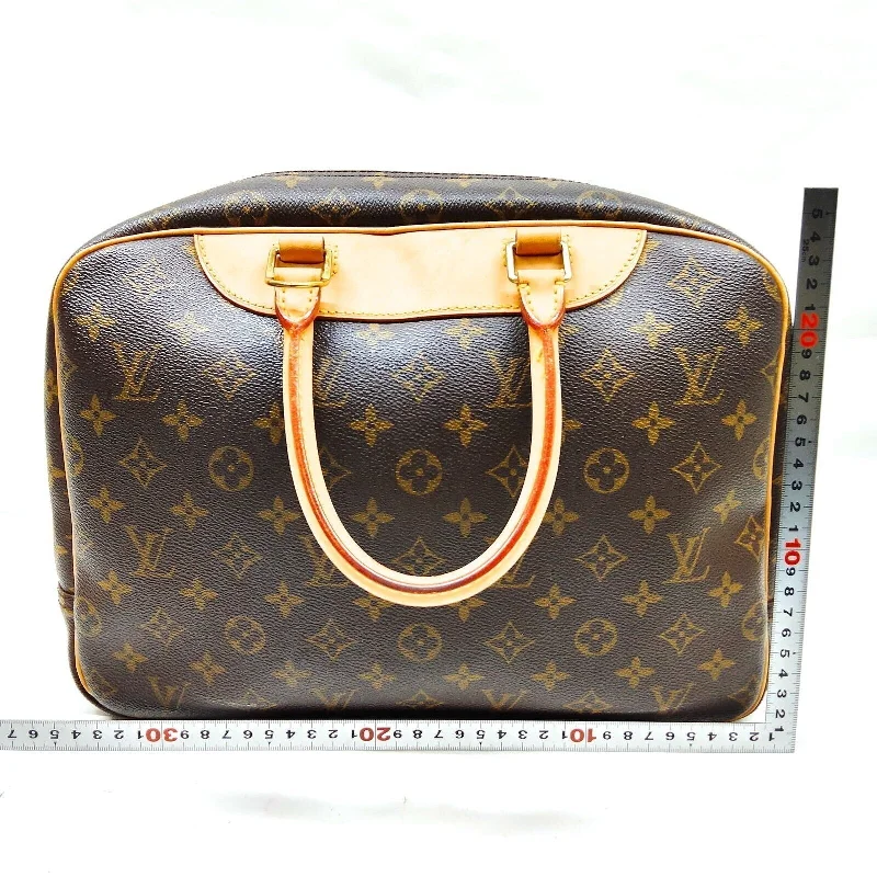 Louis Vuitton tote bags with a printed LV logo on the front for brand visibilityLouis Vuitton Deauville Brown Monogram Hand Bag