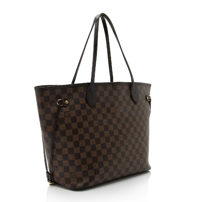 Louis Vuitton bags with a magnetic snap closure for easy accessLouis Vuitton Damier Ebene Neverfull MM Tote (pG95Z6)