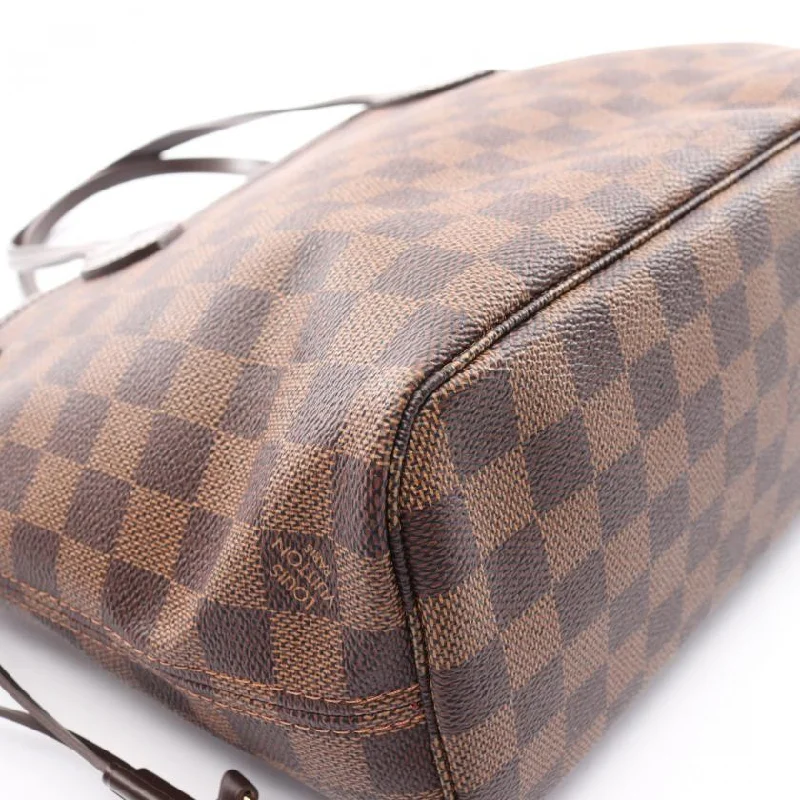 Louis Vuitton bags with a detachable mobile phone holder for convenienceLouis Vuitton Damier Ebene Neverfull PM Tote Bag,Brown