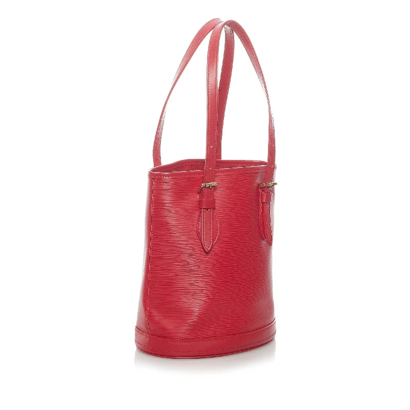 Louis Vuitton bags with a magnetic snap closure for easy accessLouis Vuitton Epi Bucket PM (37292)