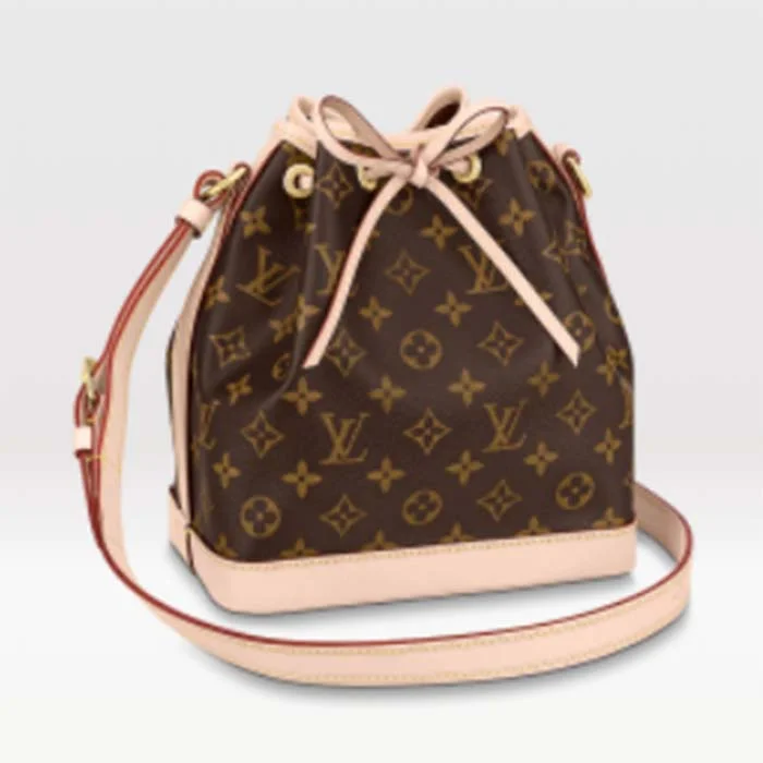 Louis Vuitton bags with a zippered interior pocket for better organizationLouis Vuitton LV Women Noé BB Bucket Bag Monogram Coated Canvas Cowhide Leather