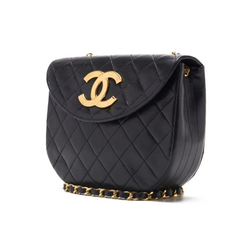 Chanel bags with exclusive seasonal designs and materialsCHANEL DECACOCO ROUND FLAPP PUSH LOCK CHAIN SHOULDER Lambskinkin BLACK (GOLDEN GOLD) SHOULDER BAG MINICULAR SHOULDER BAG LADY SHOULDER BAG LADY HYBRAND ONLINE