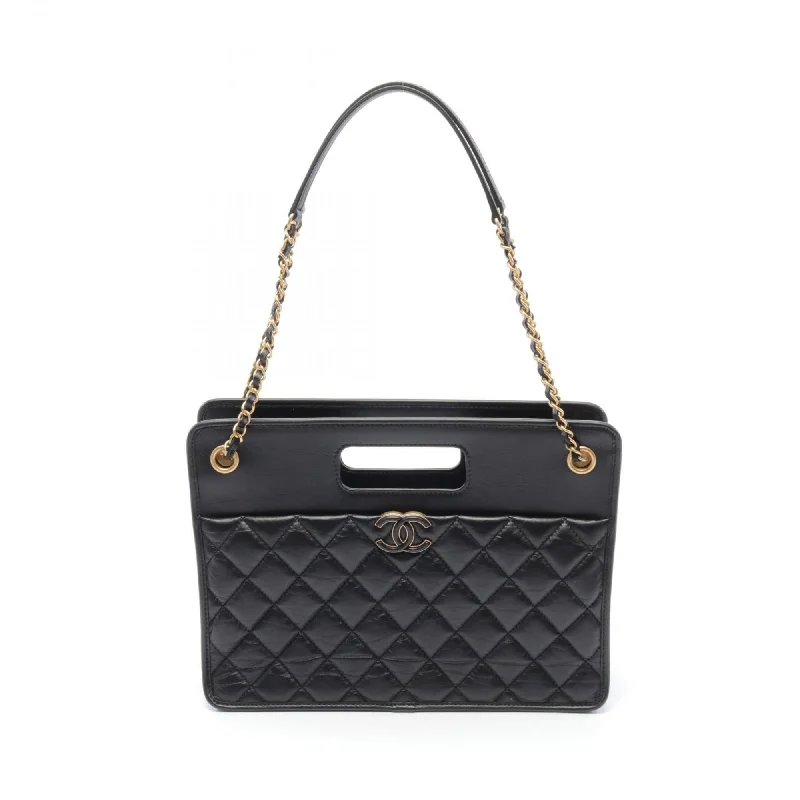 Chanel bags with classic and elegant designsCHANEL Coco Mark Small Bag Matelasse Shoulder Leather Women's Black