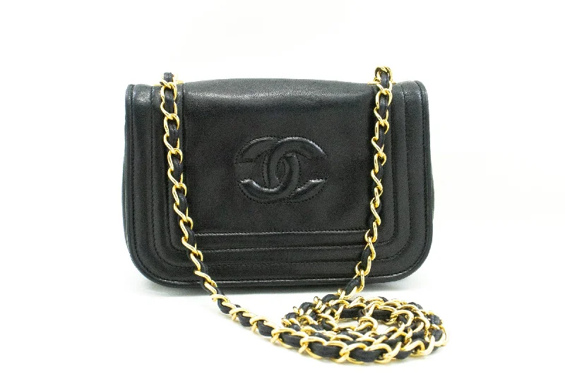 Chanel bags available in bold colors and patternsCHANEL Full Flap Mini Small Chain Shoulder Bag Black Coco Quilted