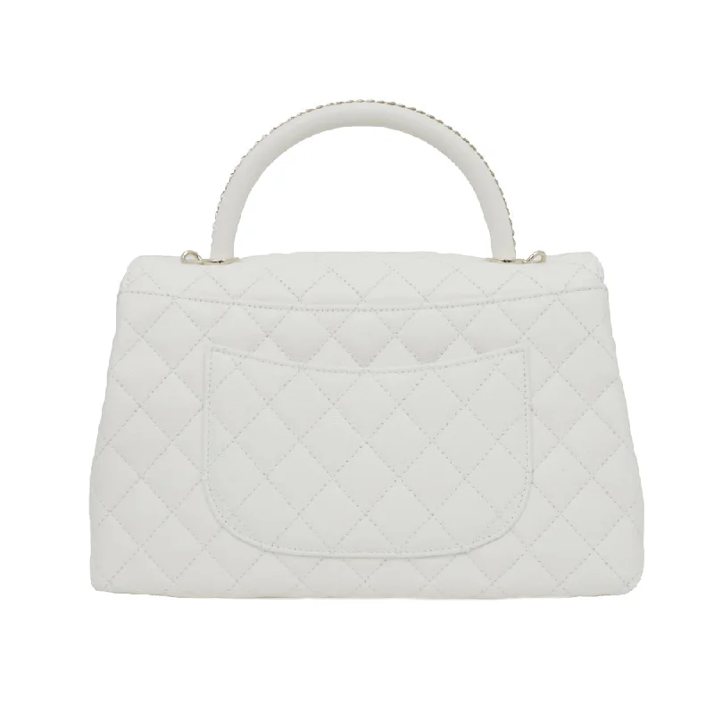 Chanel bags for those who value investment piecesChanel Coco Handle 29 Cabia S Handbag White Shoulder G A92991