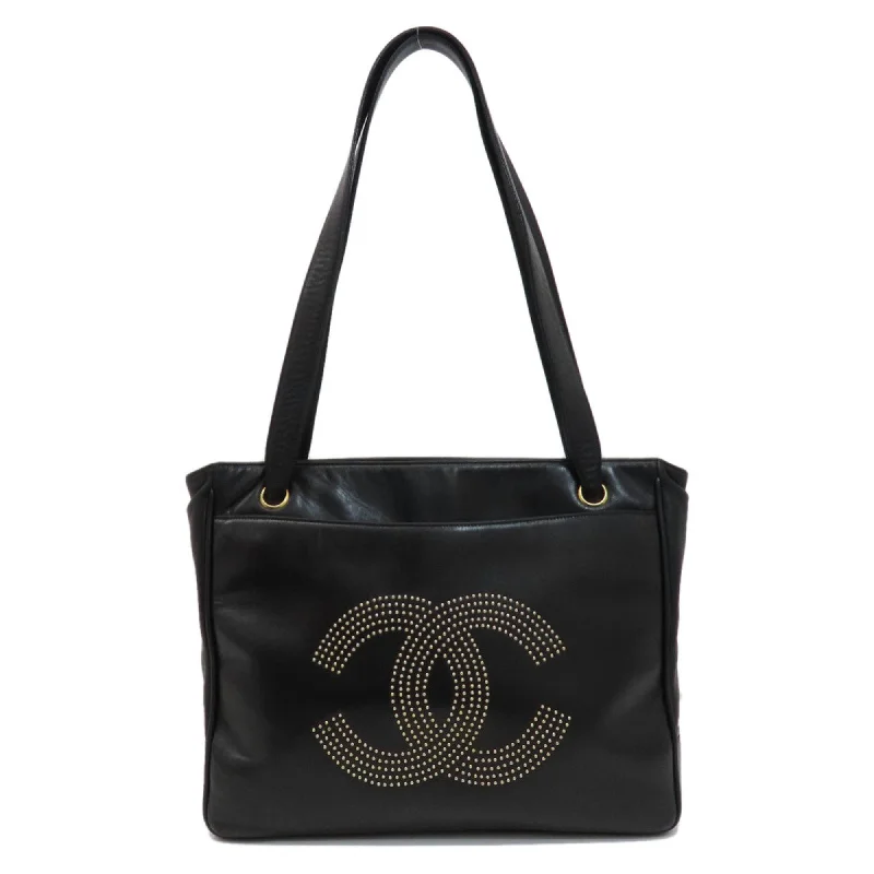 Chanel Quilted Leather Shoulder Bag for FashionistasChanel Coco Mark Studded Tote Bag Lambskin Women's