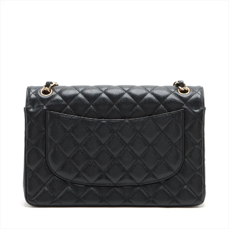 Chanel bags for the minimalist fashionCHANEL DECAMATRASSE 30  Caviar S Double Flap Double Chain Bag Black G  15th A58600